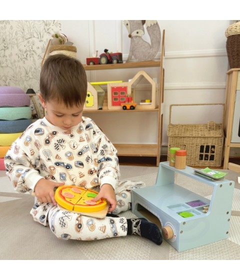 TOOKY TOY ŽAISLŲ PICERIA Medinės picos krosnies priedai