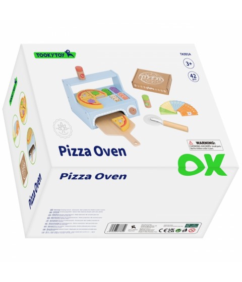 TOOKY TOY ŽAISLŲ PICERIA Medinės picos krosnies priedai