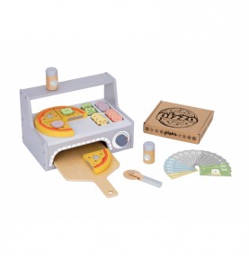 TOOKY TOY ŽAISLŲ PICERIA Medinės picos krosnies priedai