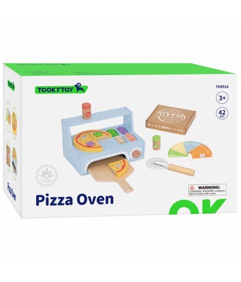 TOOKY TOY ŽAISLŲ PICERIA Medinės picos krosnies priedai