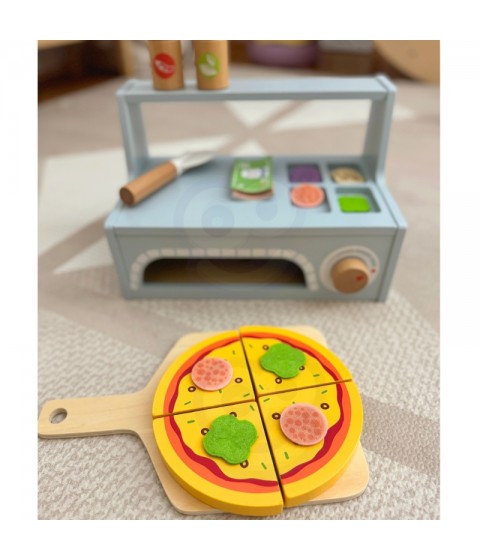 TOOKY TOY ŽAISLŲ PICERIA Medinės picos krosnies priedai