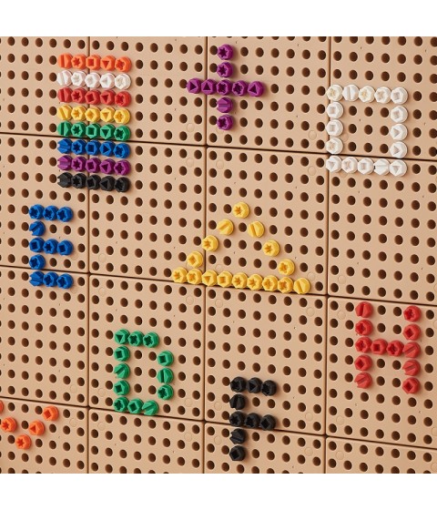 MASTERKIDZ Spalvingi varžtai, 5 formos, STEM kūrybinei lentai, 512 detalių, mišrios spalvos