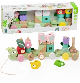 CLASSIC WORLD Montessori medinis vikšro traukinio dėlionė