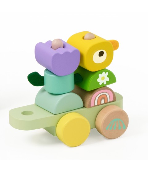 CLASSIC WORLD Montessori medinis vikšro traukinio dėlionė