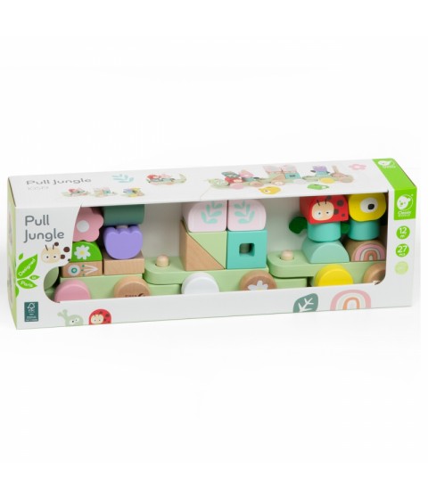 CLASSIC WORLD Montessori medinis vikšro traukinio dėlionė