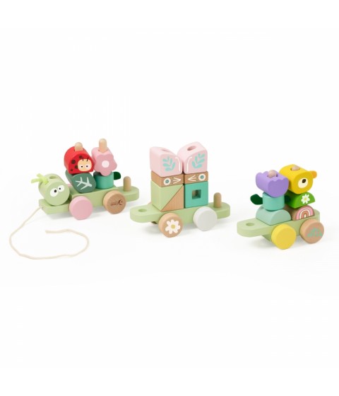 CLASSIC WORLD Montessori medinis vikšro traukinio dėlionė
