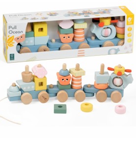 CLASSIC WORLD Montessori vandenyno geležinkelio medinė dėlionė