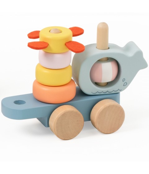 CLASSIC WORLD Montessori vandenyno geležinkelio medinė dėlionė