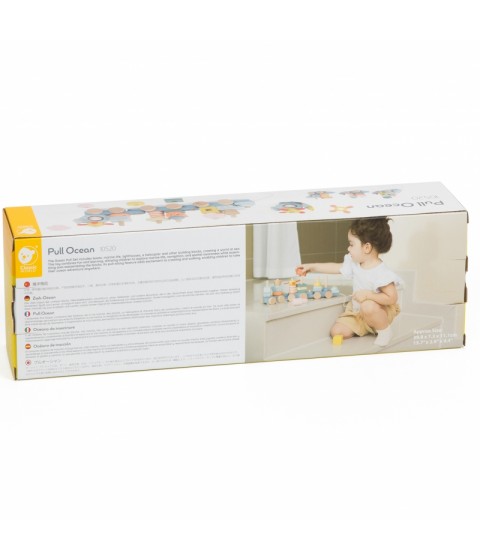 CLASSIC WORLD Montessori vandenyno geležinkelio medinė dėlionė