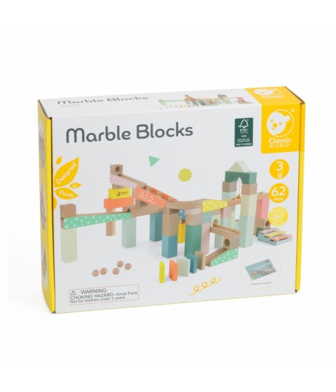 CLASSIC WORLD mediniai kamuoliukų takeliai, domino kamuoliukų takeliai su cimbolais