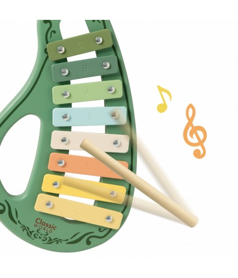 CLASSIC WORLD medinių muzikos instrumentų rinkinys, fleita, tamburinas, kastanjetės, cimbolai