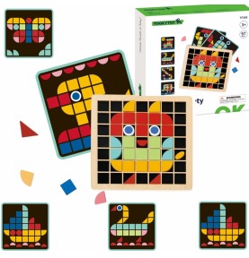 TOOKY TOY medinis mozaikinis Montessori dėlionė