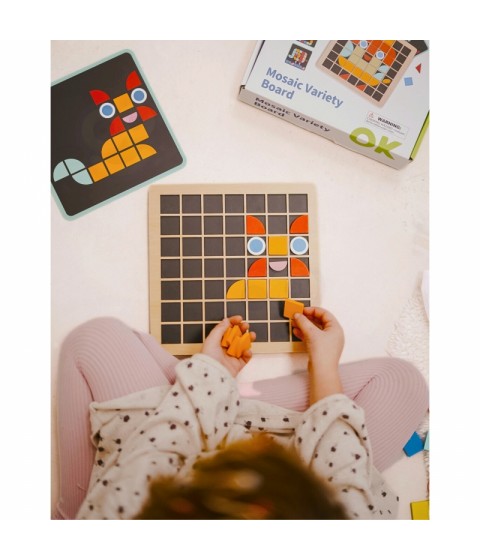 TOOKY TOY medinis mozaikinis Montessori dėlionė