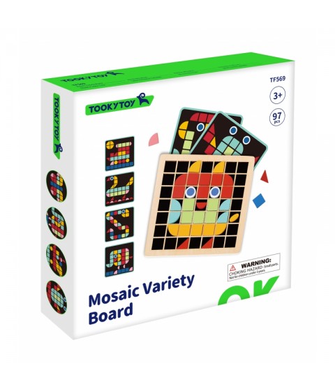 TOOKY TOY medinis mozaikinis Montessori dėlionė