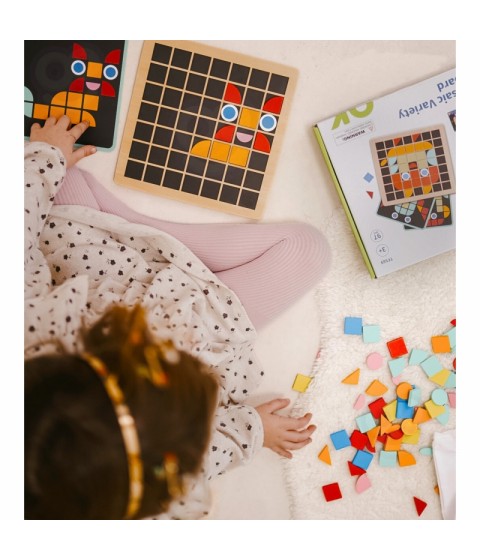 TOOKY TOY medinis mozaikinis Montessori dėlionė