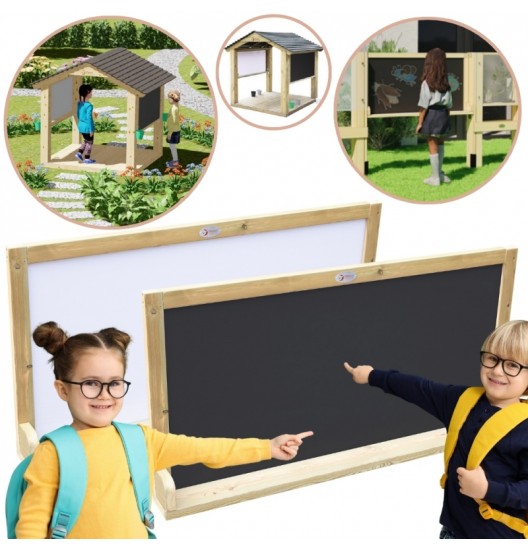 CLASSIC WORLD EDU medinė dvipusė kreidinė lenta - magnetinė edukacinė