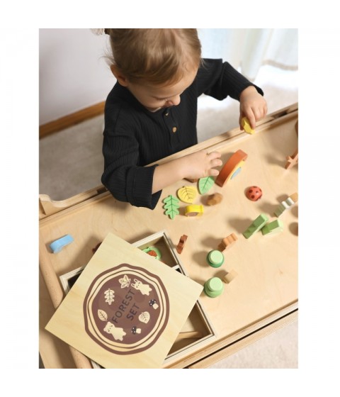 TOOKY TOY ŽAISLŲ Miško Rinkinys Sudedamos Dėlionės Kaladėlės Figūrėlės