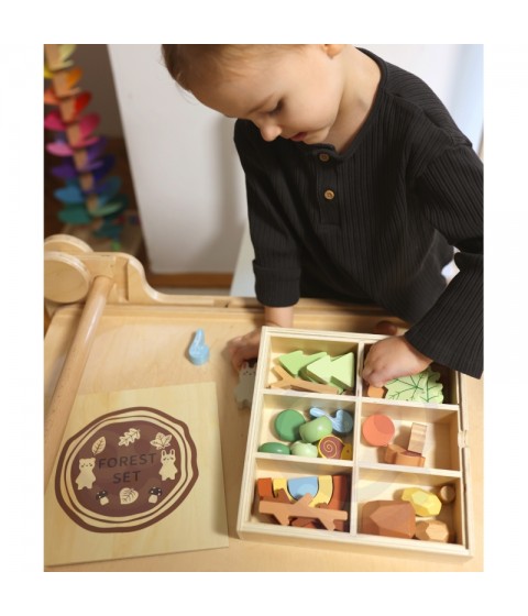 TOOKY TOY ŽAISLŲ Miško Rinkinys Sudedamos Dėlionės Kaladėlės Figūrėlės