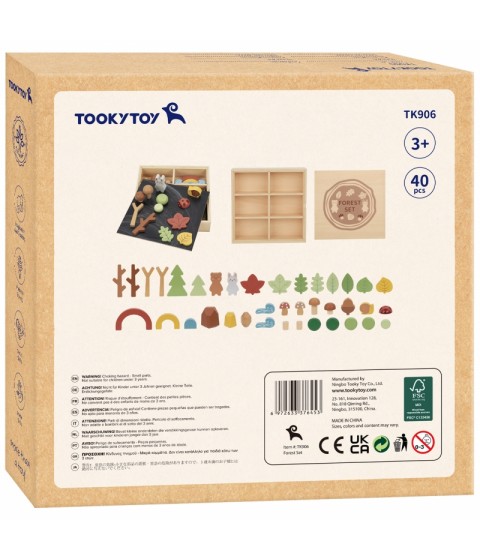 TOOKY TOY ŽAISLŲ Miško Rinkinys Sudedamos Dėlionės Kaladėlės Figūrėlės