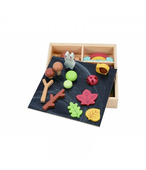 TOOKY TOY ŽAISLŲ Miško Rinkinys Sudedamos Dėlionės Kaladėlės Figūrėlės