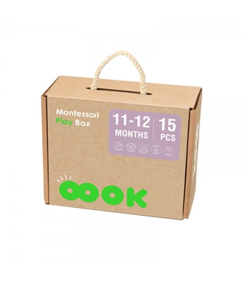 TOOKY TOY Žaislų dėžutė XXL Montessori edukacinė 5in1 sensorinė dėžutė 11-12 mėnesių