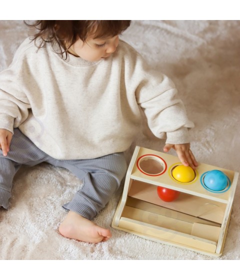 TOOKY TOY Žaislų dėžutė XXL Montessori edukacinė 5in1 sensorinė dėžutė 11-12 mėnesių