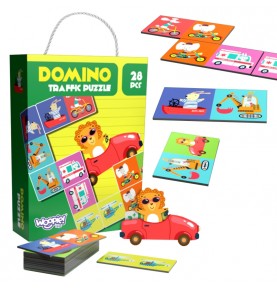 WOOPIE edukacinis žaidimas „Transportas“ Gyvūnai Montessori domino dėlionė