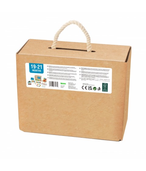 TOOKY TOY Žaislų dėžutė XXL Montessori edukacinė 7in1 sensorinė dėžutė 19-21 mėnesių