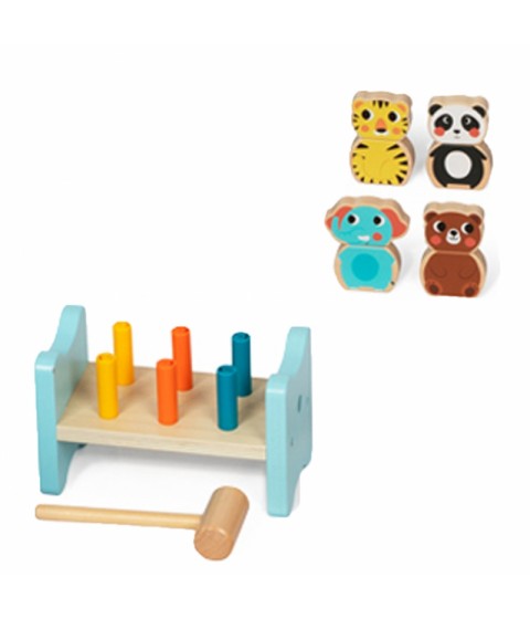 TOOKY TOY Žaislų dėžutė XXL Montessori edukacinė 7in1 sensorinė dėžutė 19-21 mėnesių
