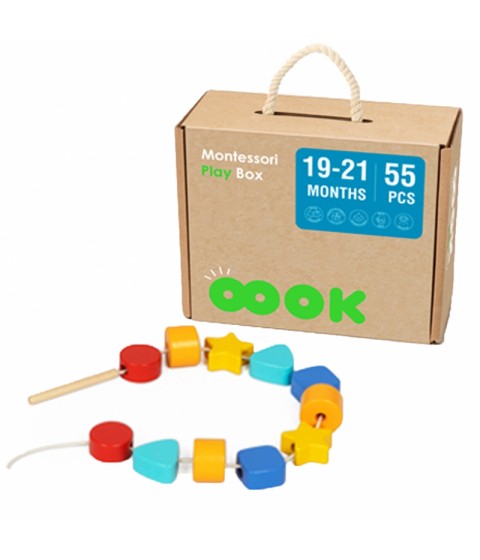 TOOKY TOY Žaislų dėžutė XXL Montessori edukacinė 7in1 sensorinė dėžutė 19-21 mėnesių