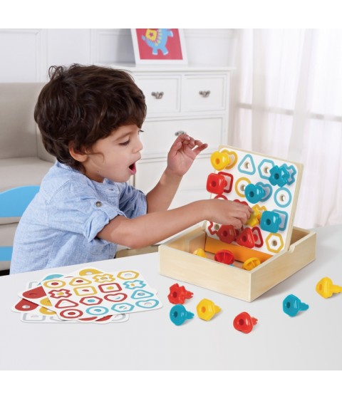 TOOKY TOY Žaislų dėžutė XXL Montessori edukacinė 7in1 sensorinė dėžutė 19-21 mėnesių