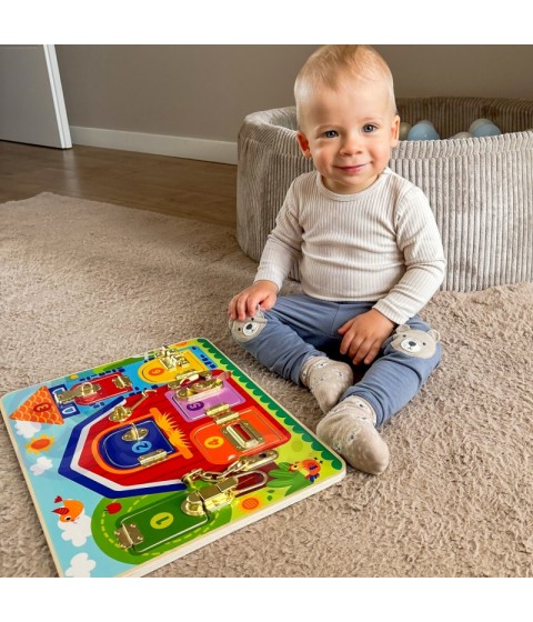 TOOKY TOY manipuliacinės lentos pilių paveikslėlių ūkis