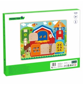 TOOKY TOY manipuliacinės lentos pilių paveikslėlių ūkis