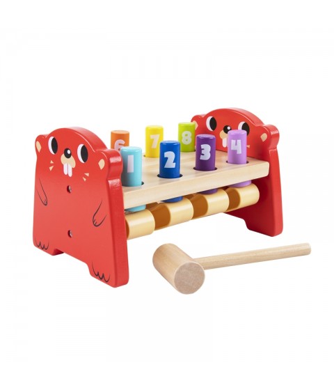 TOOKY TOY spalvingas medinis perforatorius