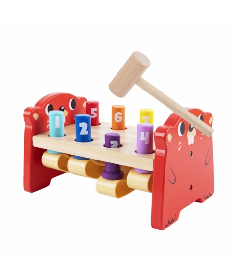 TOOKY TOY spalvingas medinis perforatorius