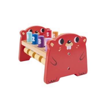 TOOKY TOY spalvingas medinis perforatorius