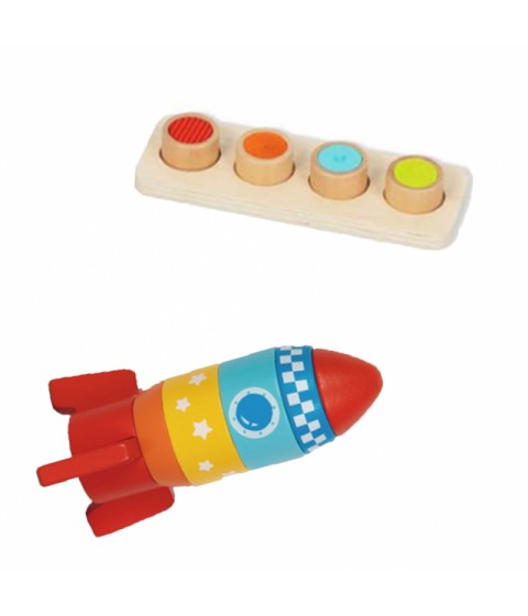 TOOKY TOY Žaislų dėžutė XXL Montessori edukacinė 7in1 sensorinė dėžutė 16-18 mėnesių