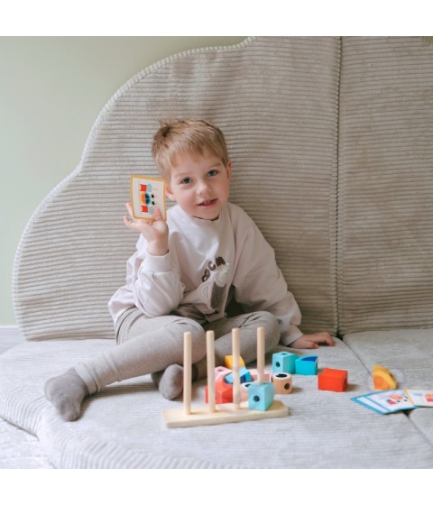 TOOKY TOY kūrybingi mediniai 3D kosminiai kaladėlės krabas
