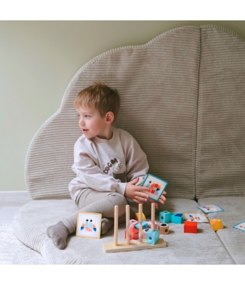TOOKY TOY kūrybingi mediniai 3D kosminiai kaladėlės krabas