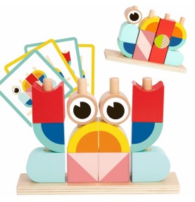 TOOKY TOY kūrybingi mediniai 3D kosminiai kaladėlės krabas
