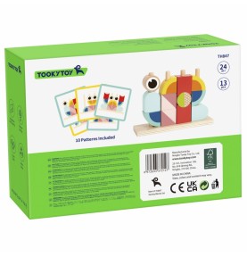 TOOKY TOY kūrybingi mediniai 3D kosminiai kaladėlės krabas
