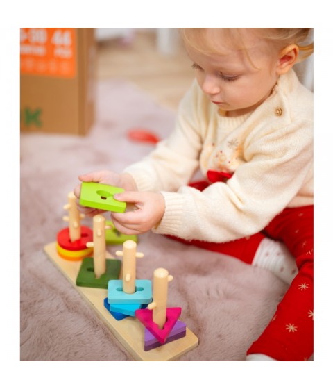 TOOKY TOY Žaislų dėžutė XXL Montessori edukacinė 7in1 sensorinė dėžutė 25-30 mėnesių