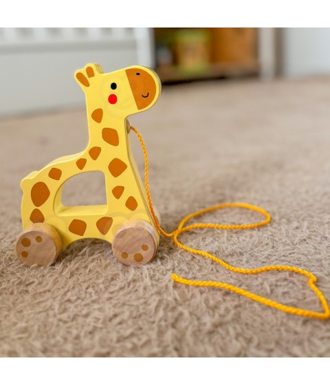 TOOKY TOY medinis traukiamas žirafa