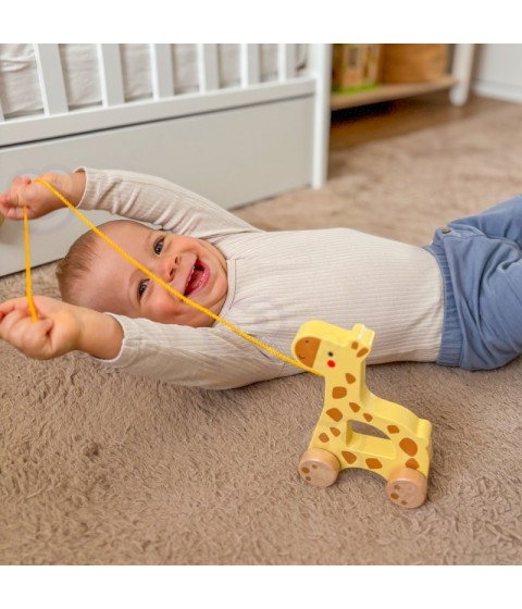 TOOKY TOY medinis traukiamas žirafa