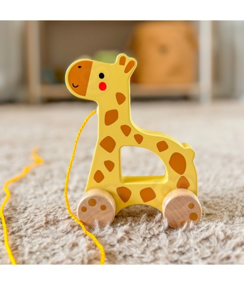 TOOKY TOY medinis traukiamas žirafa