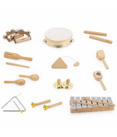 VIGA medinių natų lentelių rinkinys, 12 mušamųjų instrumentų