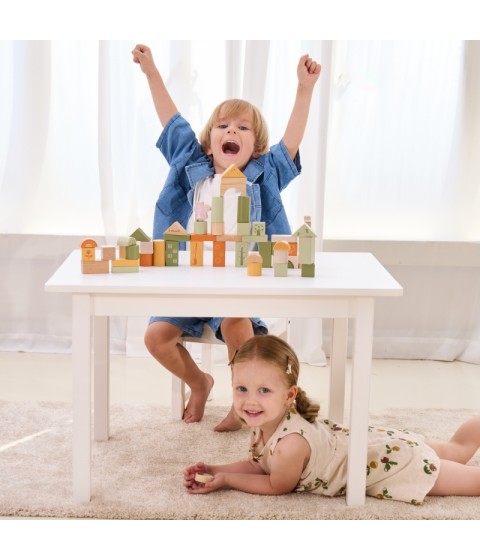 VIGA PolarB mediniai kaladėlės Montessori gyvūnai 50 vnt.