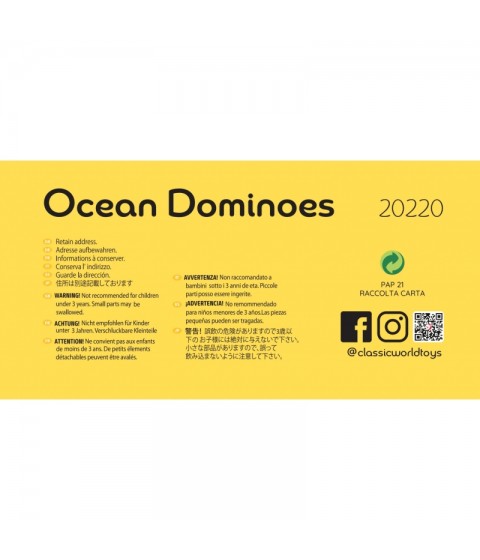 CLASSIC WORLD Medinė domino kliūčių ruožo logika Montessori dėlionė 100 vnt.