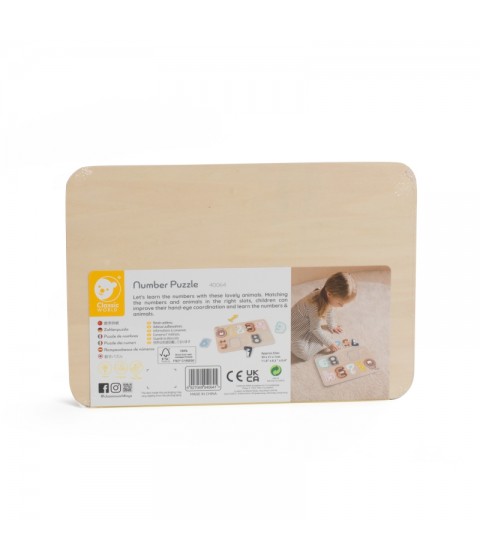 CLASSIC WORLD medinė skaičių dėlionė Montessori skaičiai 11 vnt.