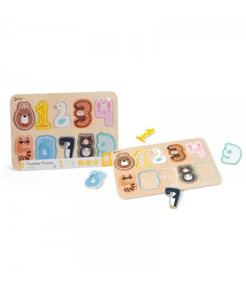 CLASSIC WORLD medinė skaičių dėlionė Montessori skaičiai 11 vnt.